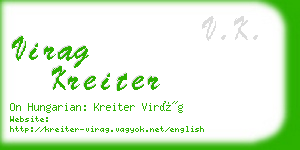 virag kreiter business card